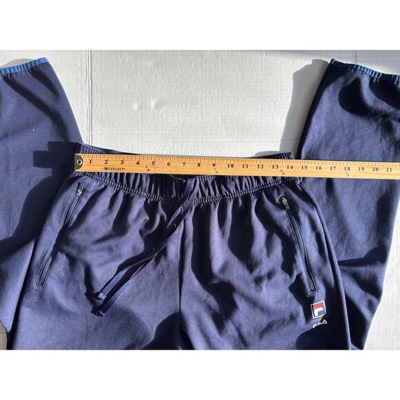 FILA Track Pants Jogger Style Logo Drawstring Navy Blue Men's M 38 inches Long - Picture 12 of 16